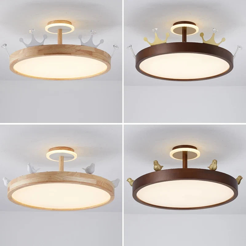lustre nordique créatif couronne oiseau pour chambre enfants