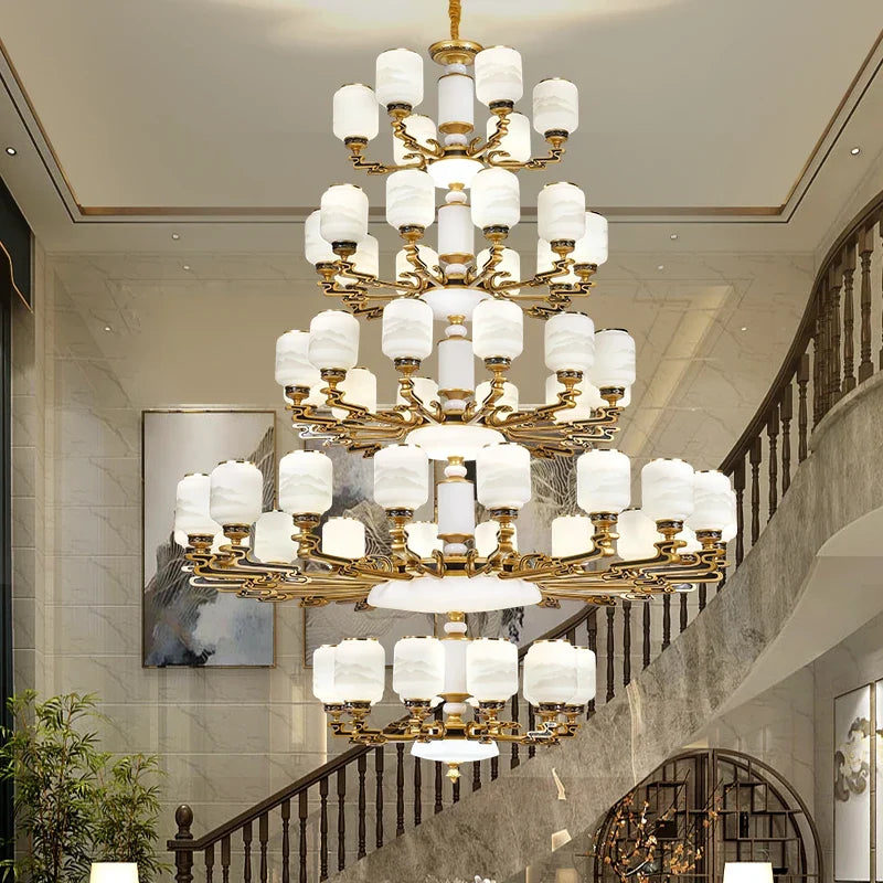 lustre chinois grande taille pour décoration d'intérieur élégant