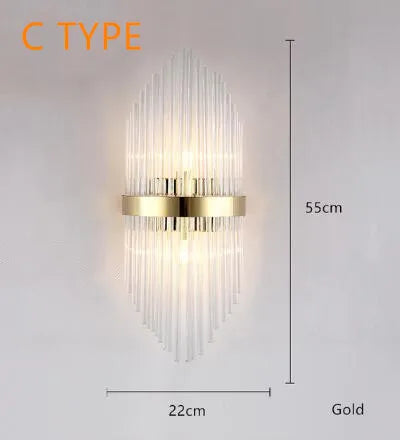 applique murale en cristal pour décor créatif rétro et moderne