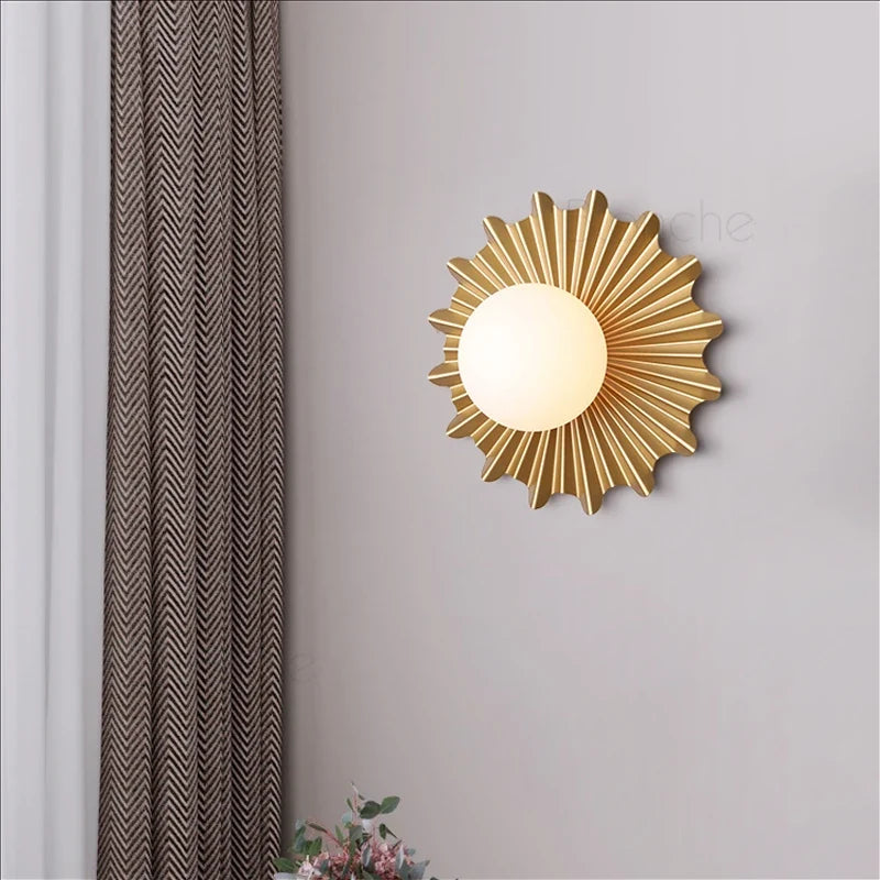 appliques murales solaires led modernes en fer nordique décoratives
