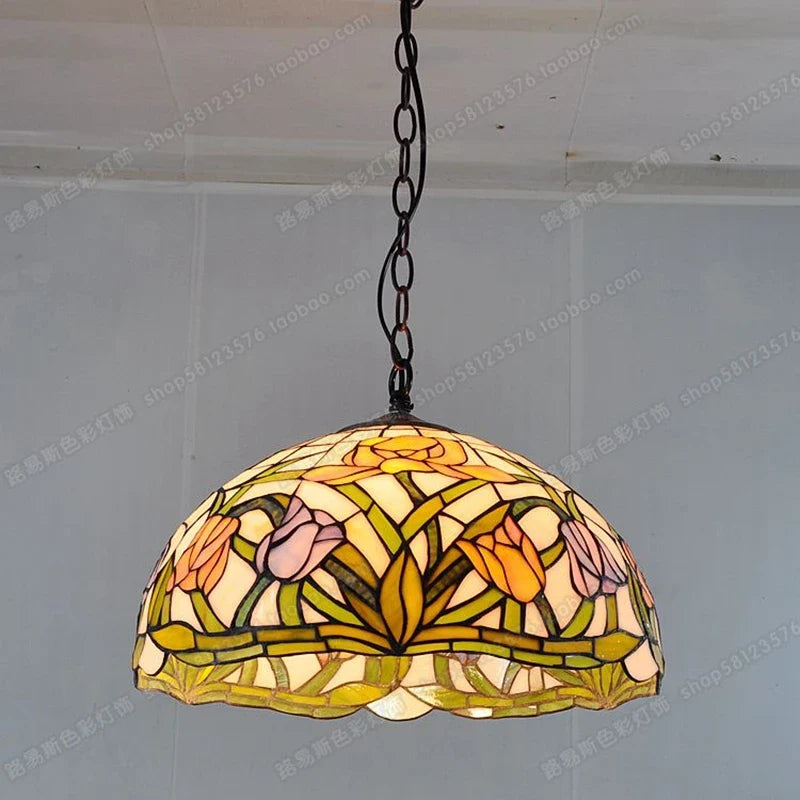 lustre en verre style antique pour restaurant et café