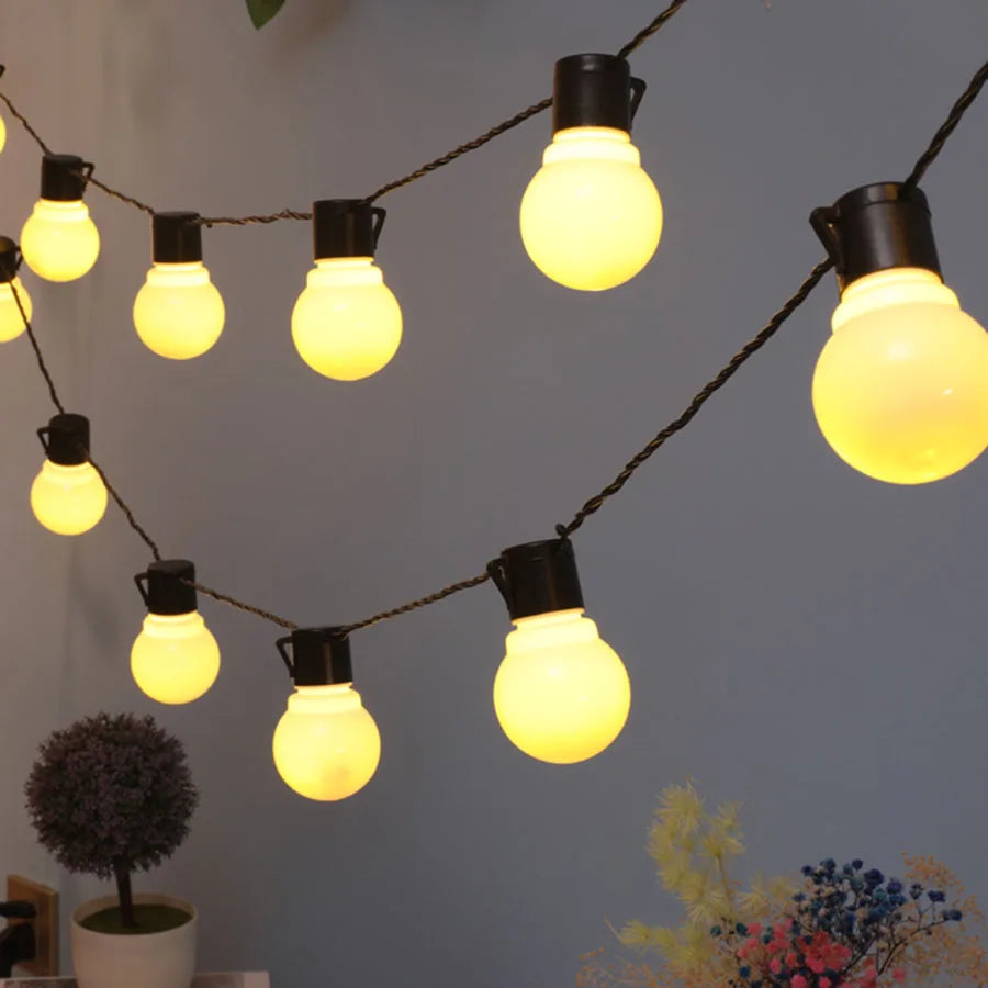 guirlande lumineuse globe 38 led féerique pour décorations extérieures