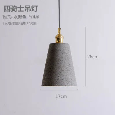 suspension industrielle en ciment pour table et bar