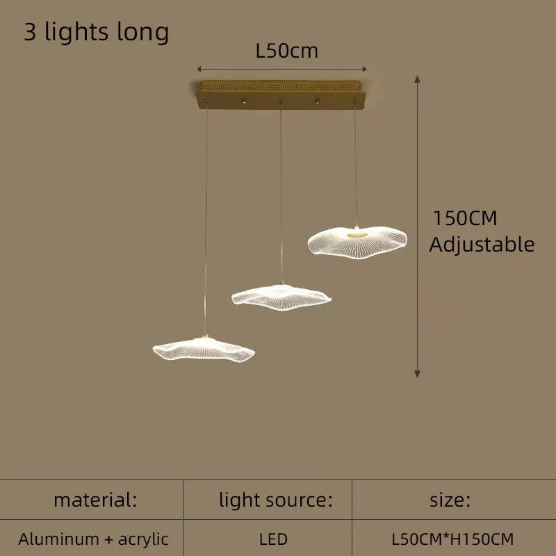 lustre nordique en acrylique design créatif pour espaces élégants