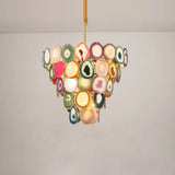 lustre design moderne en agate colorée pour intérieur