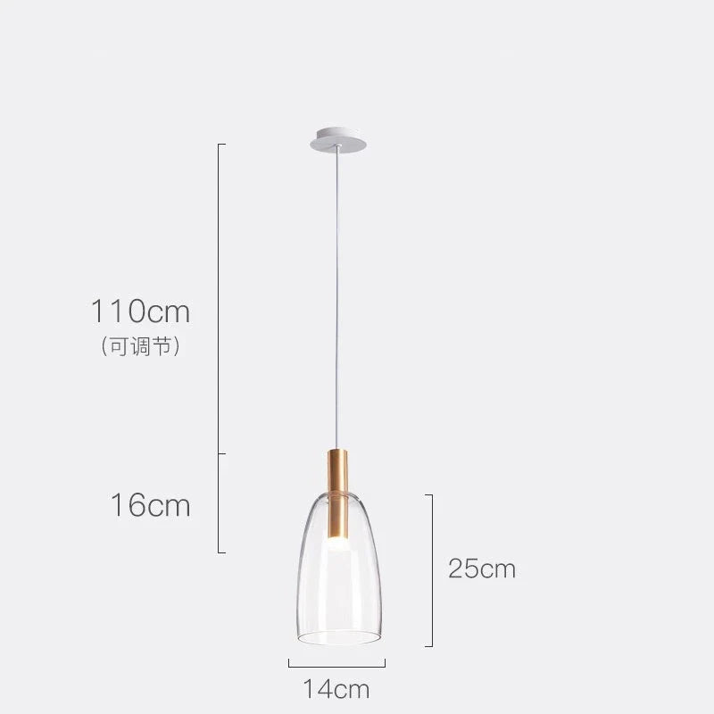 suspension en verre pour décoration d'intérieur moderne