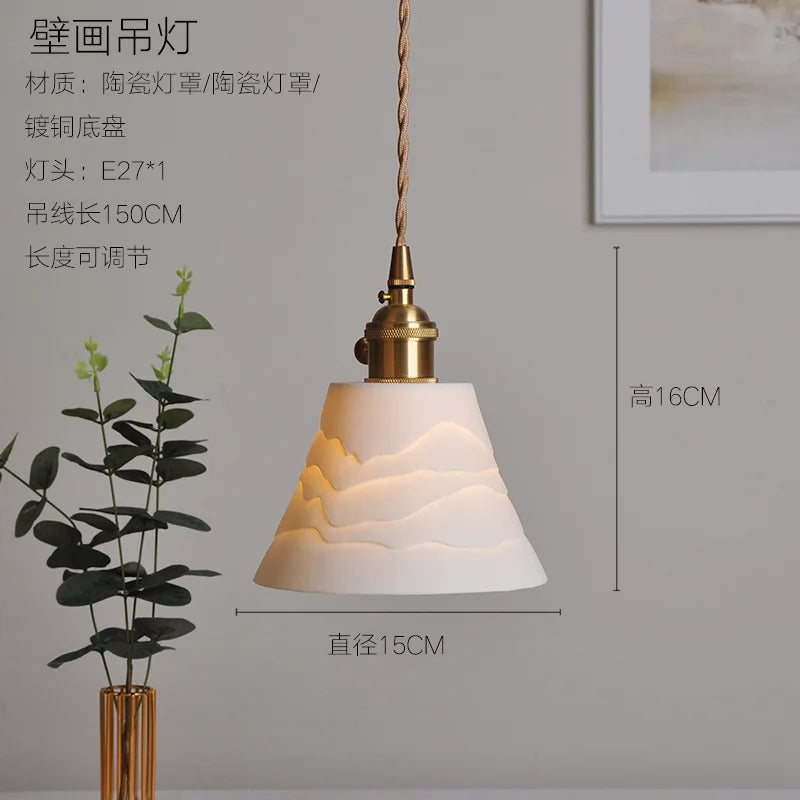 suspension en céramique moderne design double ombre pour décoration intérieure