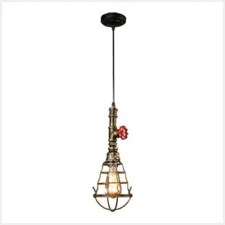 Suspension Loft Steampunk Vintage tuyau d'eau en métal