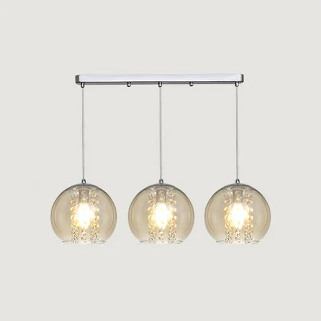 suspension moderne en verre pour décoration intérieure élégante