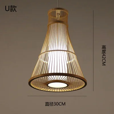lustre en bambou style zen pour ambiance relaxante