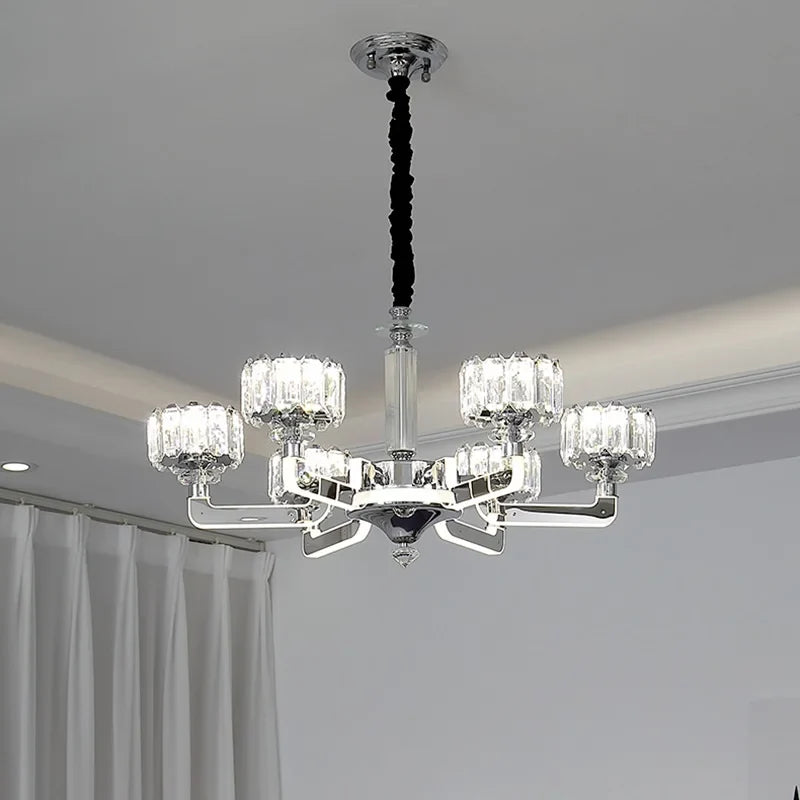 lustre en cristal moderne luxe pour décoration intérieure élégante