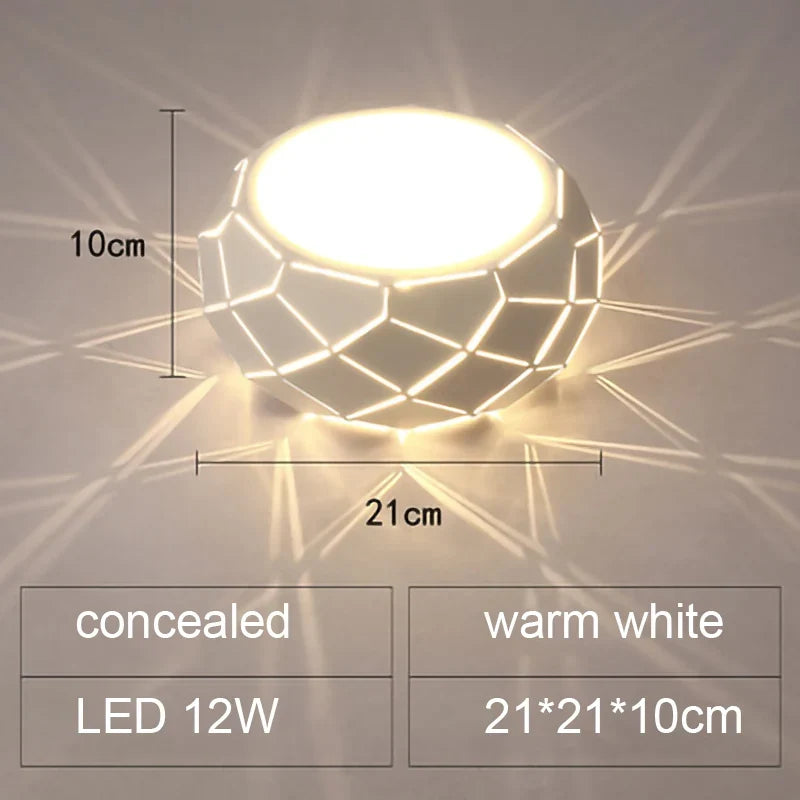 Plafonnier LED moderne simplicité 5W 12W