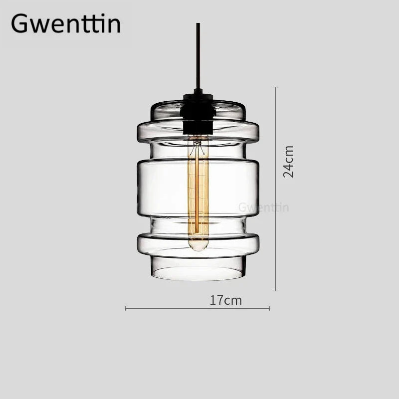suspension moderne en verre teinté pour décoration intérieure