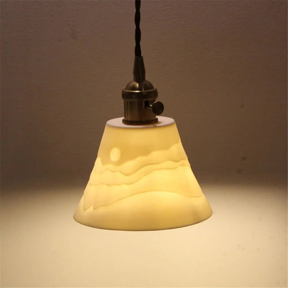 plafonnier moderne rustique céramique abat-jour suspension design loft