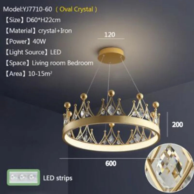 lustre moderne en cristal design nordique pour éclairage intérieur