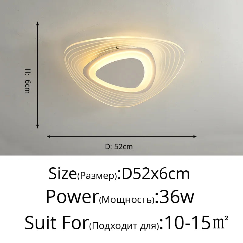 lustre led avec télécommande pour éclairage intérieur moderne