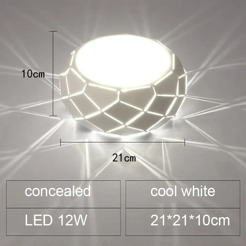 Plafonnier LED moderne simplicité 5W 12W
