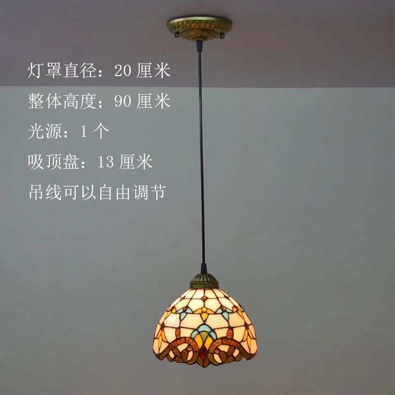 suspension baroque en verre teinté pour intérieur élégant