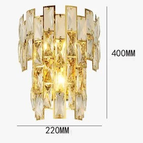 applique murale moderne led en cristal design élégant pour intérieur