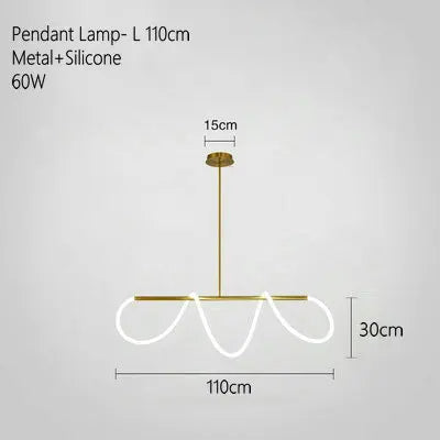 Creative Line Pendant Lamp with 360 degree Lighting for Bedroom Living room Dining room Kitchen lighting