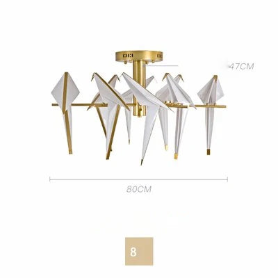 lampe postmoderne en fer acrylique pour amoureux des oiseaux