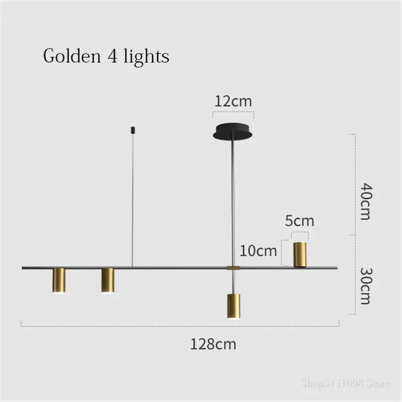 lustre simple led moderne pour café restaurant