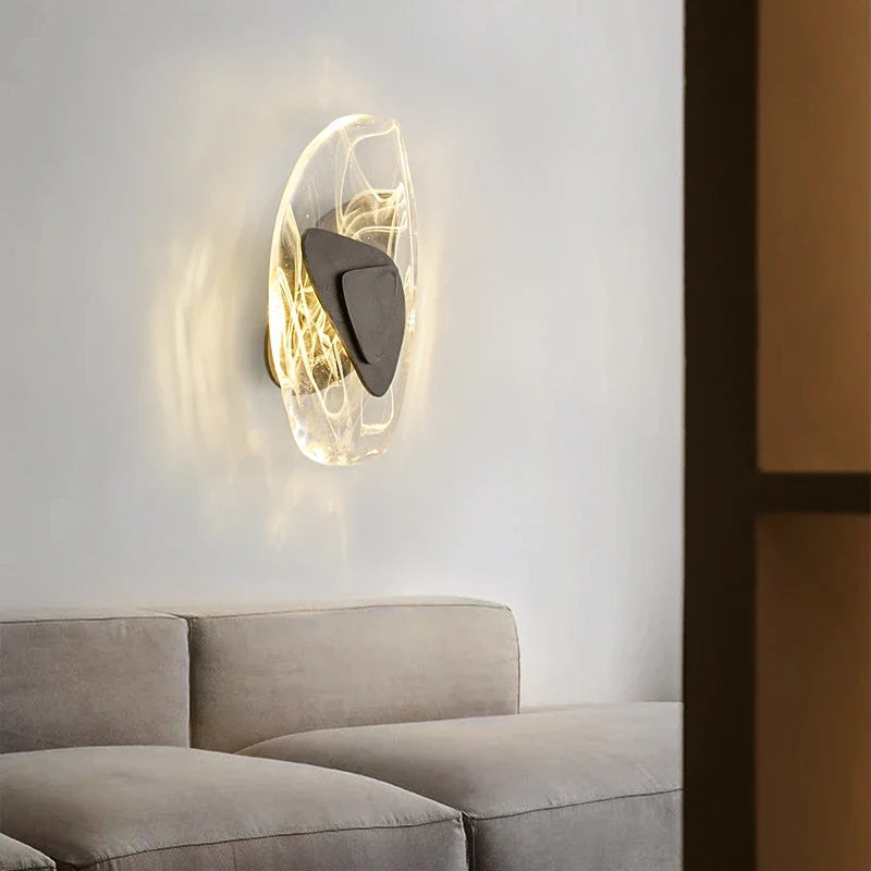 applique murale led en cristal nordique pour divers espaces