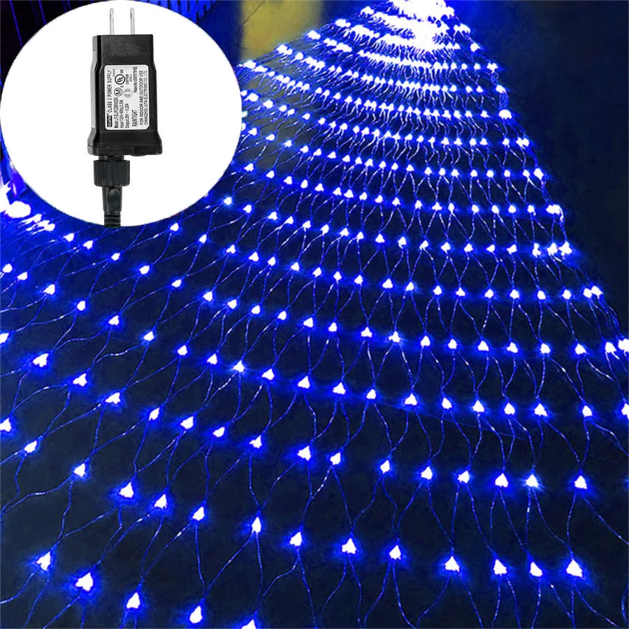 filet lumineux extérieur à 200 led connectable 8 modes décoratif