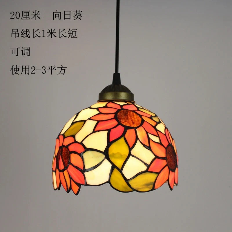 suspension baroque en verre teinté pour intérieur élégant