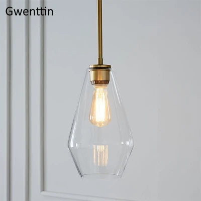 suspension moderne en verre pour décoration intérieure élégante