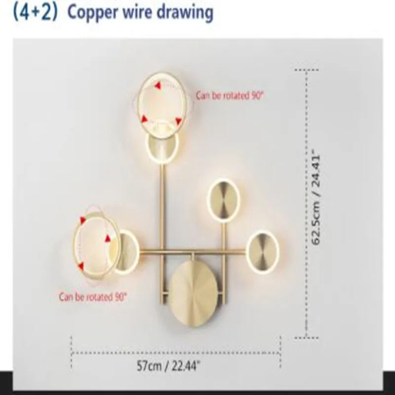 applique murale moderne à led trois lumières pour lecture et escalier