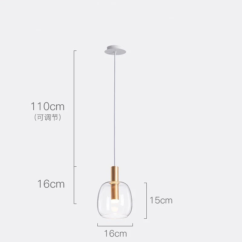 suspension en verre pour décoration d'intérieur moderne
