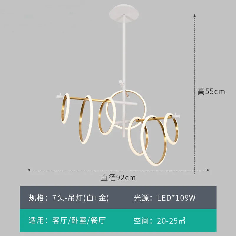 suspension LED design moderne pour décoration intérieure
