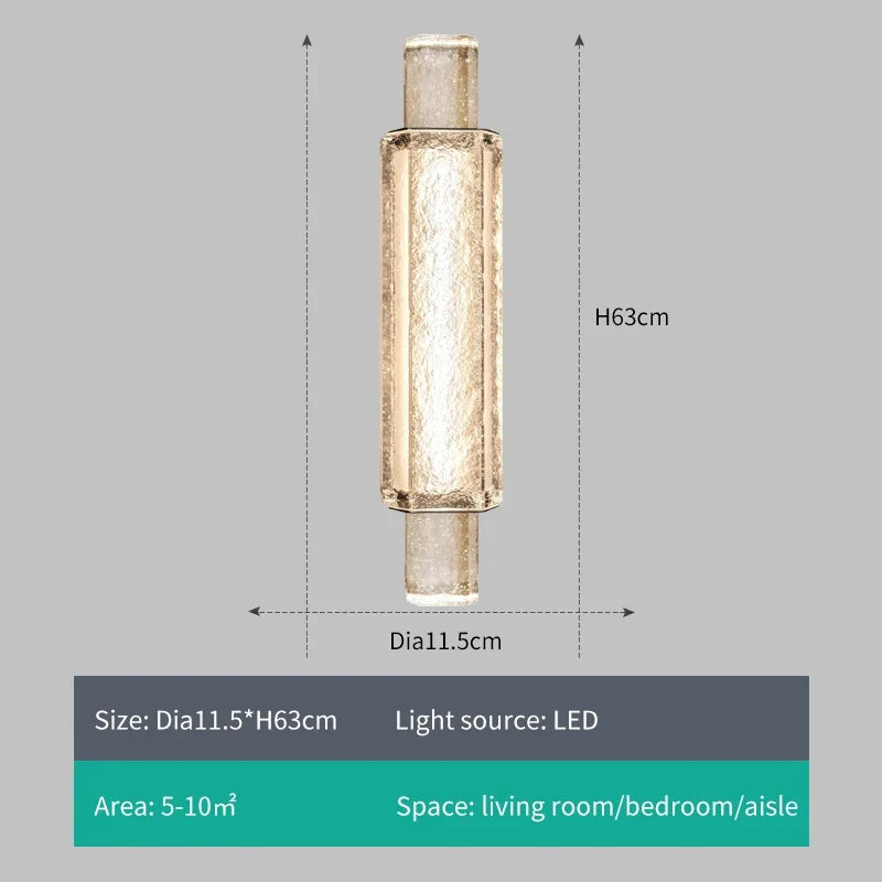 applique murale en cristal à led pour décoration intérieure lumineuse