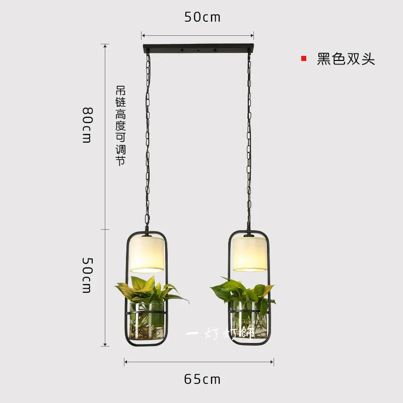 suspension moderne en forme de plante chinoise pour bar et restaurant