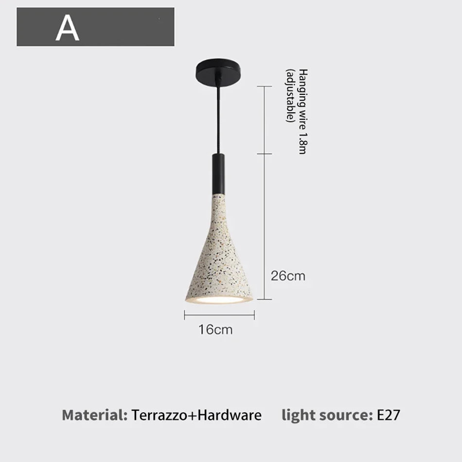 Luminaires suspendus en ciment blanc nordique E27 Bar salon cuisine lampe suspendue moderne lumière Suspension Luminaire éclairage