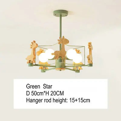 Suspension LED diamant bois Etoile