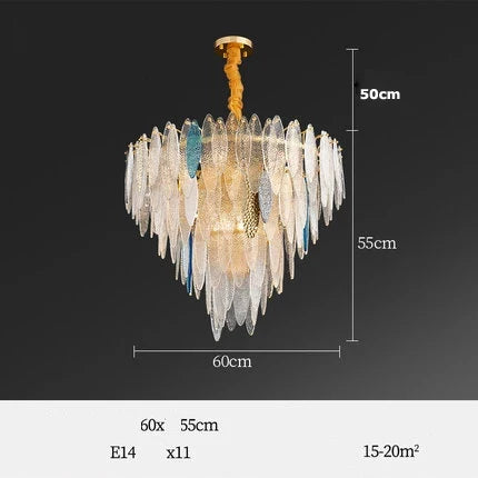 lustre led art déco en fer et verre design élégant pour éclairage moderne