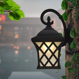 SANDIY luminaires muraux extérieurs lampe de porche Vintage applique rétro noir + verre pour Villa balcon allée jardin éclairage extérieur