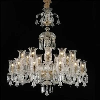lustre en cristal européen pour décoration moderne et élégante