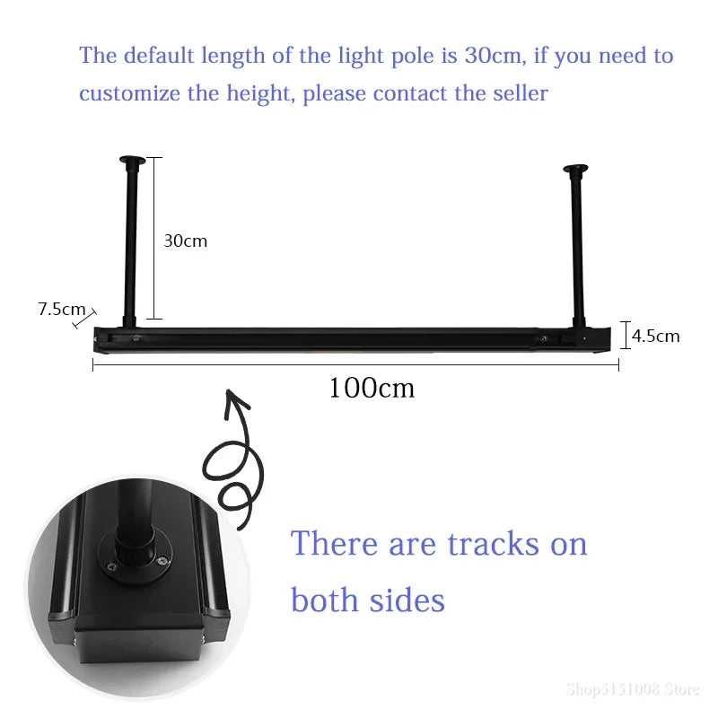 suspension led éclairage sur rail pour bar restaurant industriel
