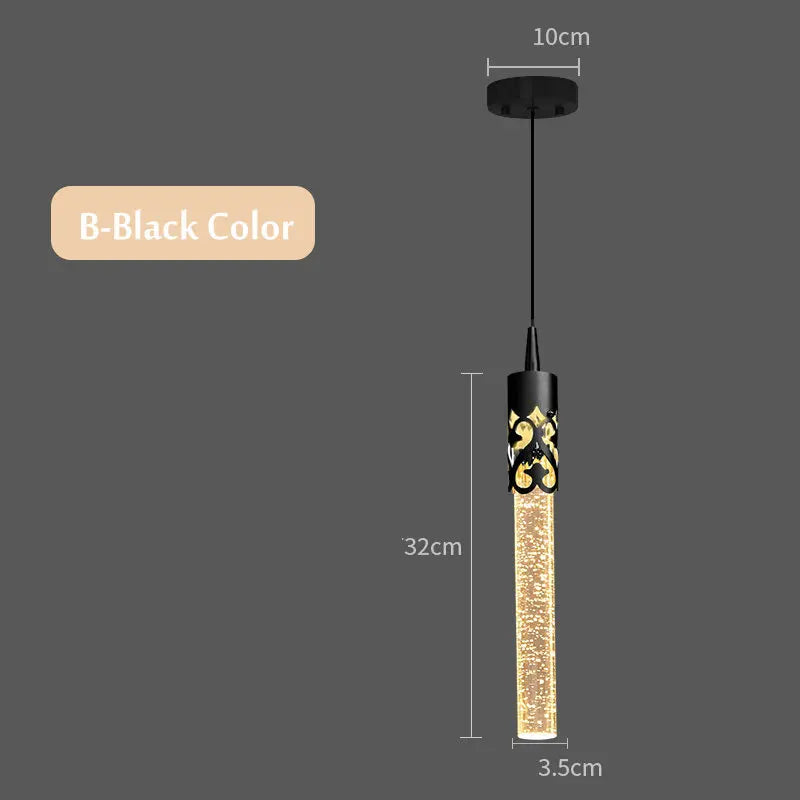 suspension en cristal de luxe avec télécommande pour chevet kistchen island led