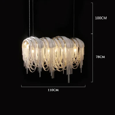 lustre moderne léger créatif pour espaces contemporains