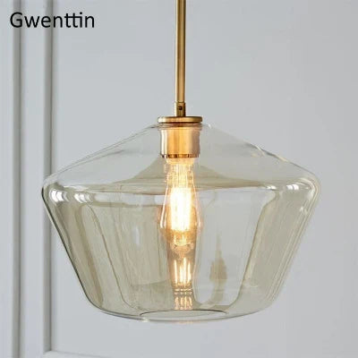 suspension moderne en verre pour décoration intérieure élégante