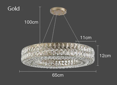 suspension en cristal design postmoderne pour intérieur élégant
