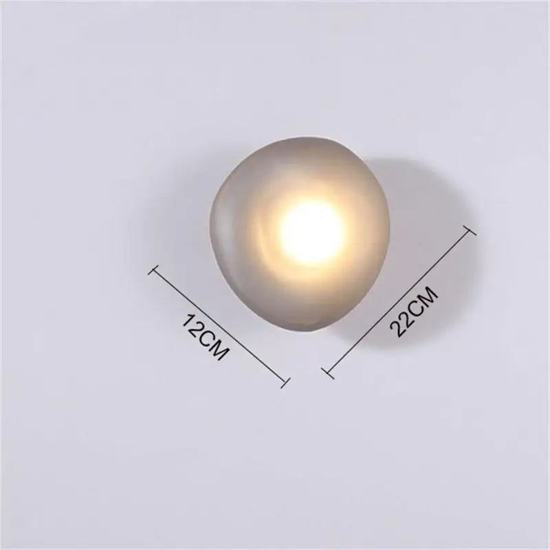 applique murale led galets verre moderne déco intérieur hotel couloir plafonnier éclairage