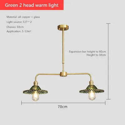All copper dining room, simple table lamp, modern retro, nostalgic, Nordic porch, coffee shop, American style country Chandelier