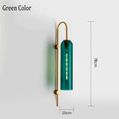Applique en verre fumée gris ambre blanc vert