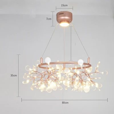 suspension led art déco en acier inoxydable et acrylique