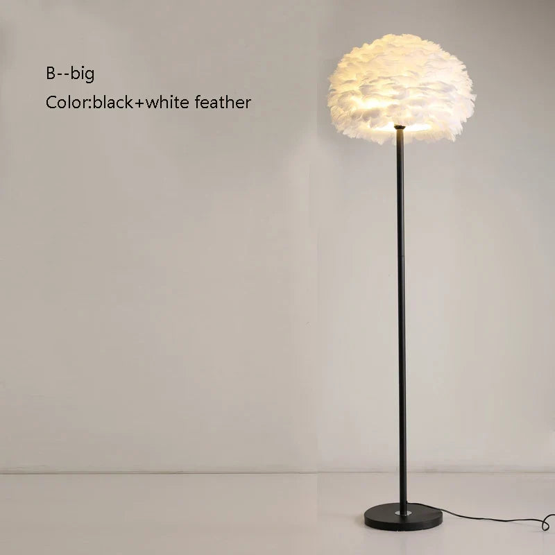 lampadaire créatif plumes pour mariage et célébration